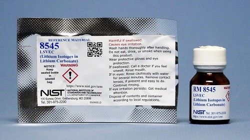 RM 8545 LSVEC (碳酸鋰中的鋰同位素)標(biāo)準(zhǔn)品