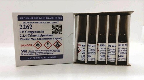 SRM 2262  2,2,4-三甲基戊烷中的氯化聯苯同系物標準品(標稱質量濃度為2μg/mL)