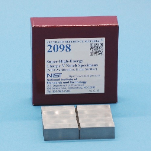 SRM 2098  超高能量Charpy V-缺口樣本(NIST-驗證,8毫米射手)