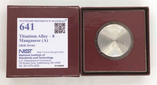 SRM 641  光譜鈦鈦基標準鈦合金,8 Mn(A)標準品
